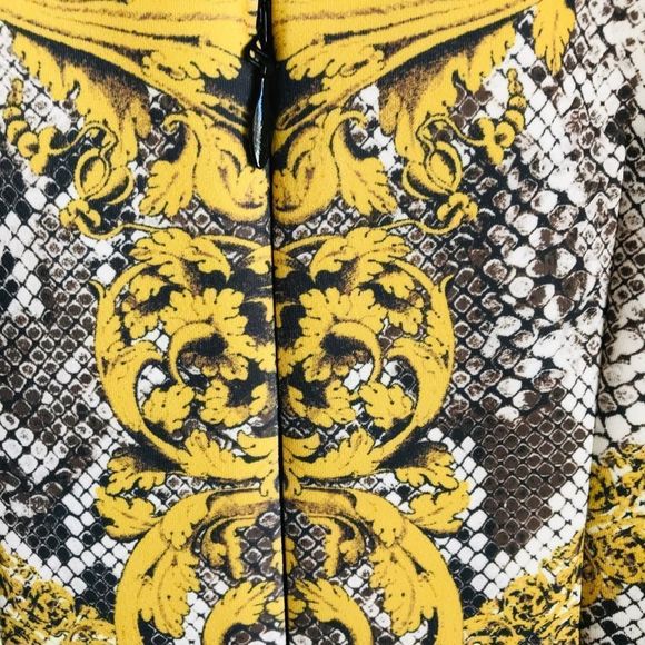 Guess Rae Medallion Snake Print Bodycon V Neck Party Dress - Picture 9 of 12